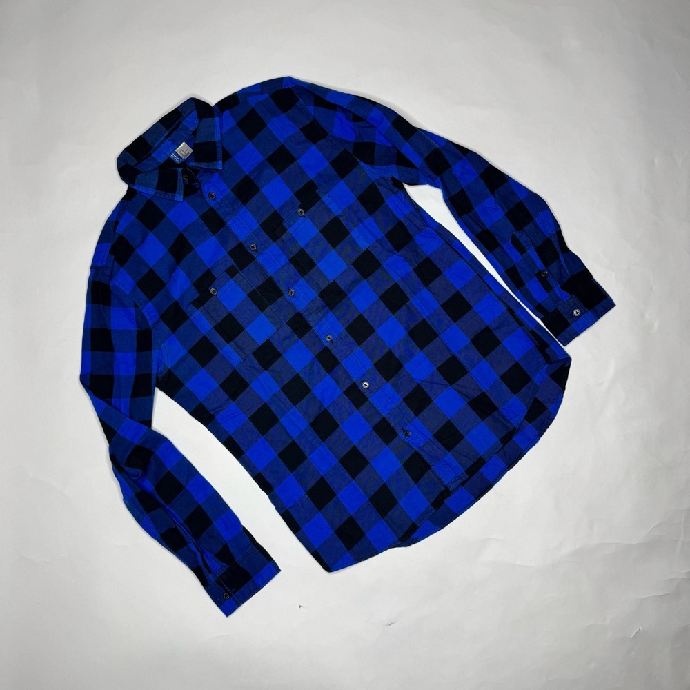 Divided by H&M Blue and Black Checkered Men's Shirt